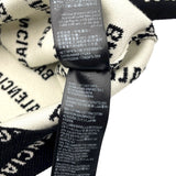 バレンシアガ BALENCIAGA ロゴ総柄長袖セーター ブラック コットン レディース セーター