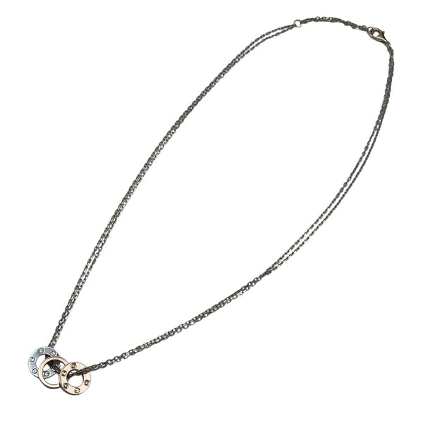 カルティエ Cartier ラブスリーフープネックレス ピンクゴールド/ホワイトゴールド 750/ダイヤモンド ダイヤモンド　 ジュエリー