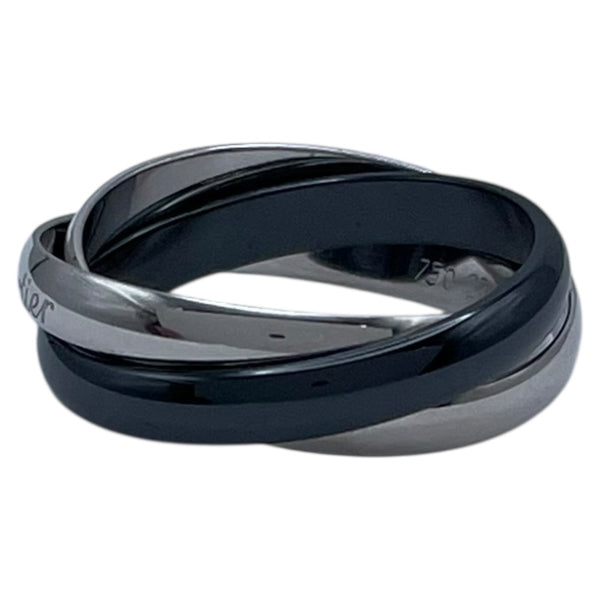 カルティエ Cartier トリニティリング B4234163 ホワイトゴールド/ブラック 750/セラミック メンズ リング・指輪