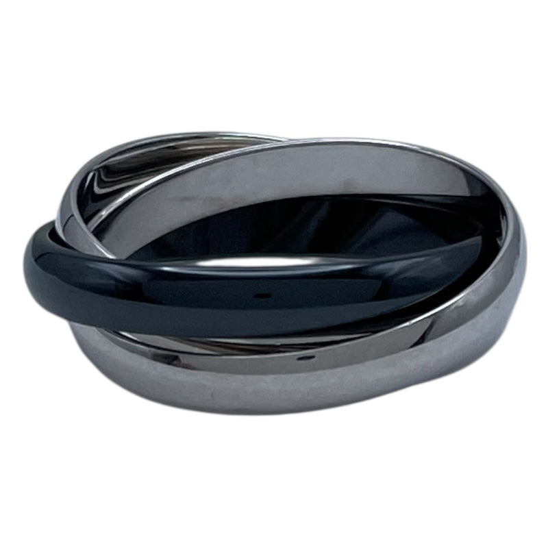 カルティエ Cartier トリニティリング B4234163 ホワイトゴールド/ブラック 750/セラミック メンズ リング・指輪