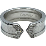 カルティエ Cartier C2リングSM ホワイトゴールド 750WG ジュエリー