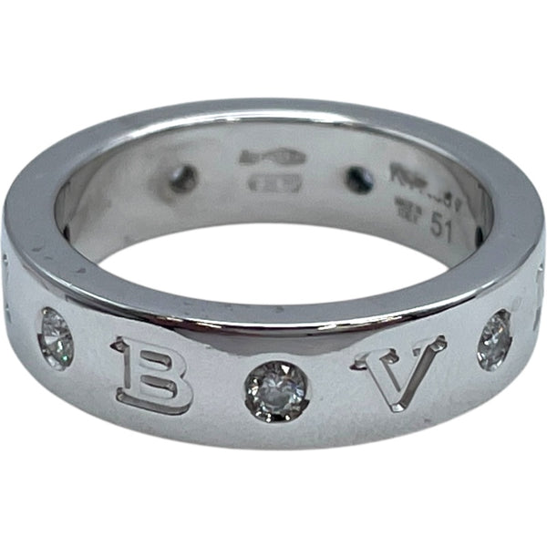ブルガリ BVLGARI ローマンソルベダイヤリング ホワイトゴールド 750WG ジュエリー