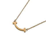 ティファニー TIFFANY＆CO Tスマイルネックレス ミニ ピンクゴールド Au750 ジュエリー