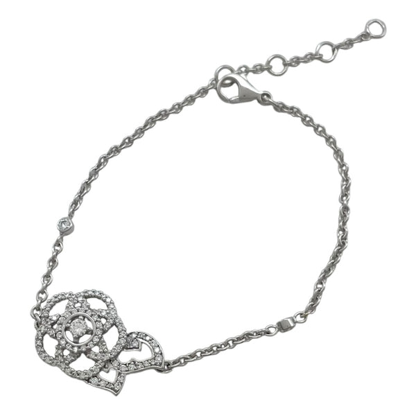 シャネル CHANEL カメリアブレスレット ホワイトゴールド Au750 ダイヤモンド ジュエリー