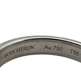 ブシュロン BOUCHERON キャトル ブラックリング ハーフ ホワイトゴールド Au750 セラミック ジュエリー