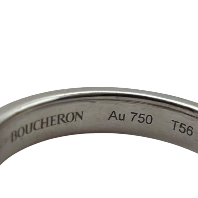 ブシュロン BOUCHERON キャトル ブラックリング ハーフ ホワイトゴールド Au750 セラミック ジュエリー