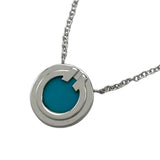 ティファニー TIFFANY＆CO Tサークルネックレス ホワイトゴールド Au750/ターコイズ ジュエリー