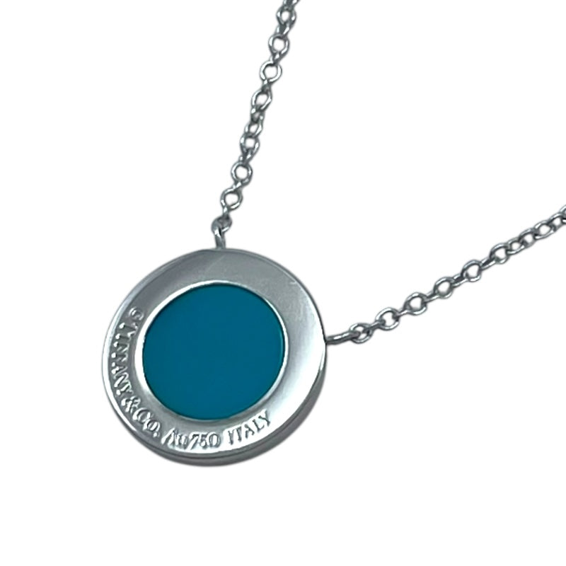ティファニー TIFFANY＆CO Tサークルネックレス ホワイトゴールド Au750/ターコイズ ジュエリー