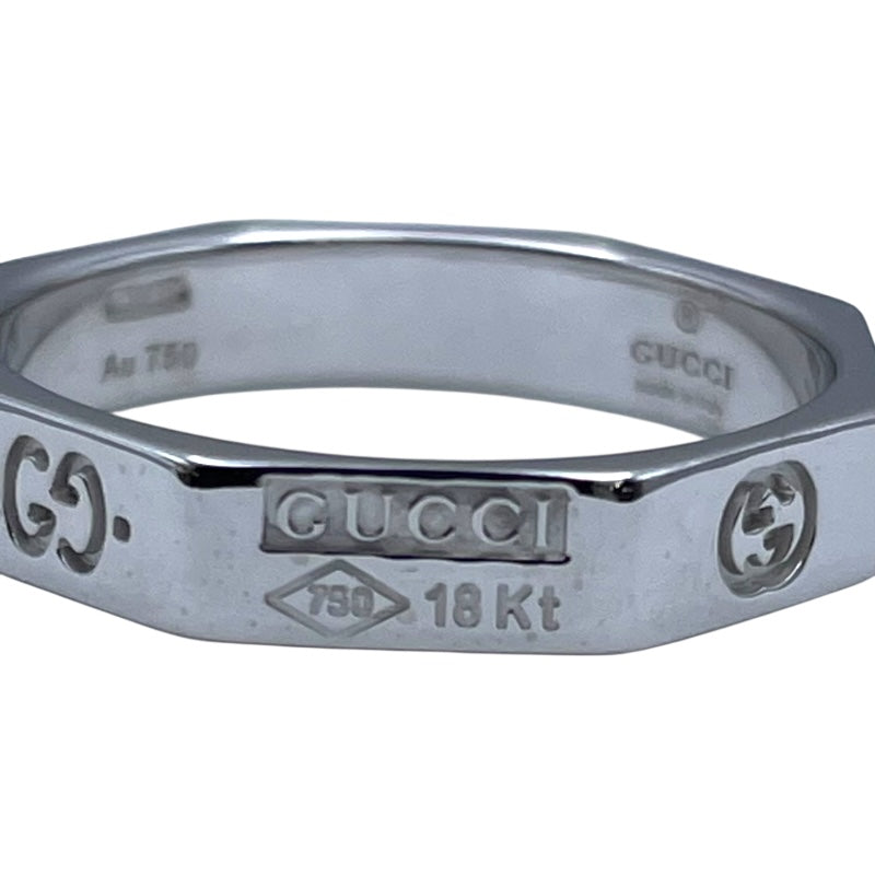 グッチ GUCCI オクタゴナルリング ホワイトゴールド Au750