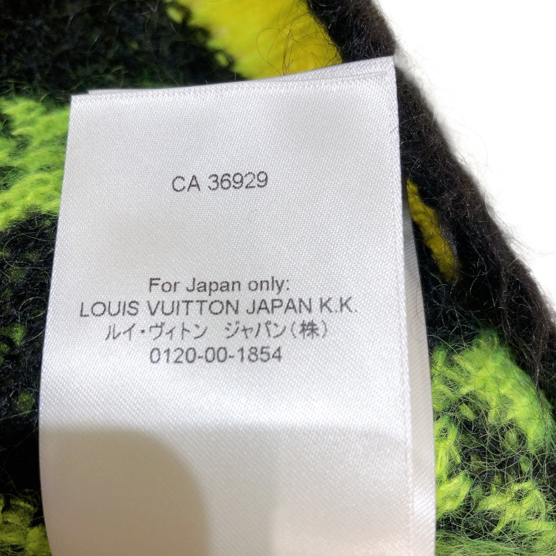 ルイ・ヴィトン LOUIS VUITTON モノグラム総柄モヘアニットカーディガン HNN05W マルチカラー モヘア メンズ カーディガン