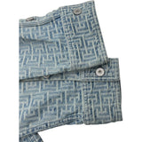 バルマン BALMAIN 長袖総柄デニムシャツ HCO88DD27 ブルー デニム メンズ 長袖シャツ