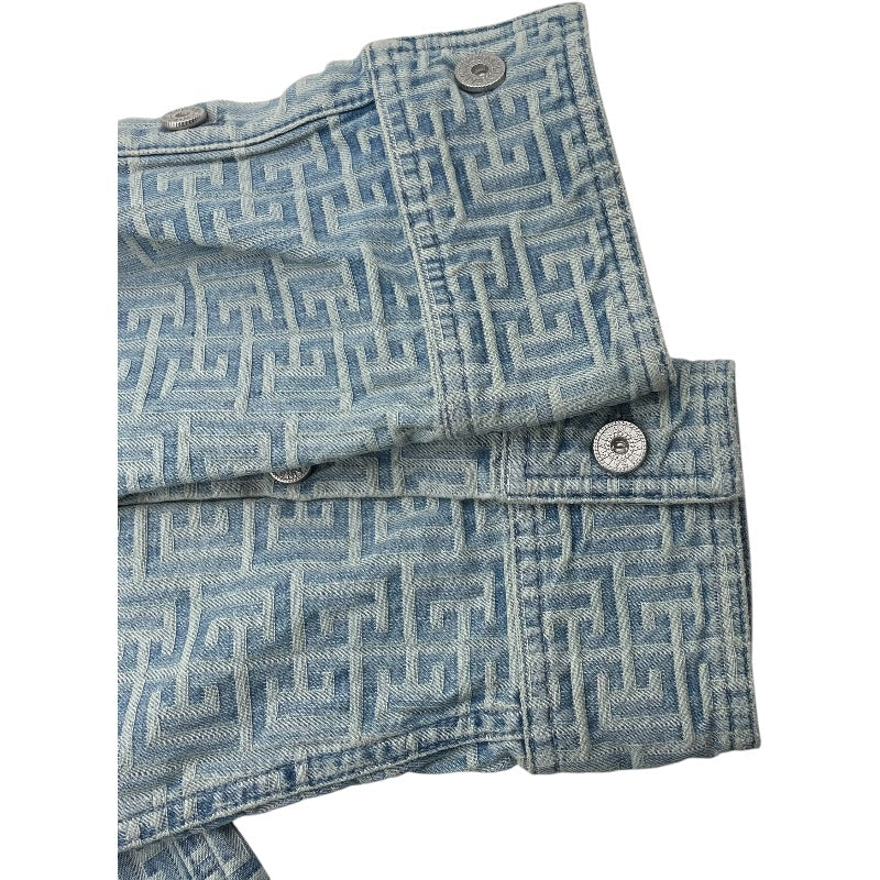 バルマン BALMAIN 長袖総柄デニムシャツ HCO88DD27 ブルー デニム メンズ 長袖シャツ