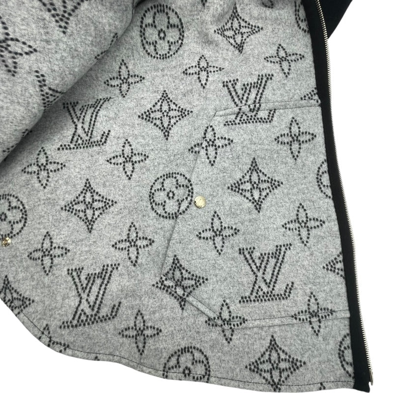 ルイ・ヴィトン LOUIS VUITTON マヒナモノグラム リバーシブルポンチョ FSCO08 ネイビー ウール レディース ポンチョ