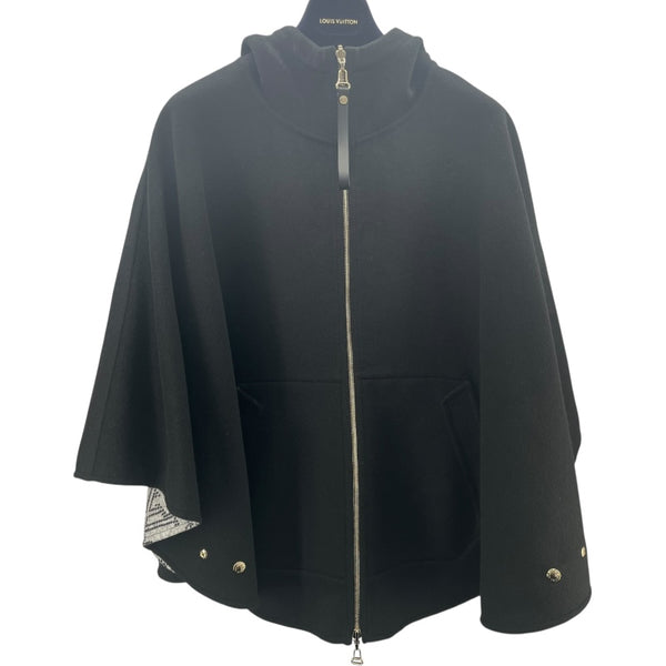 ルイ・ヴィトン LOUIS VUITTON マヒナモノグラム リバーシブルポンチョ FSCO08 ネイビー ウール レディース ポンチョ