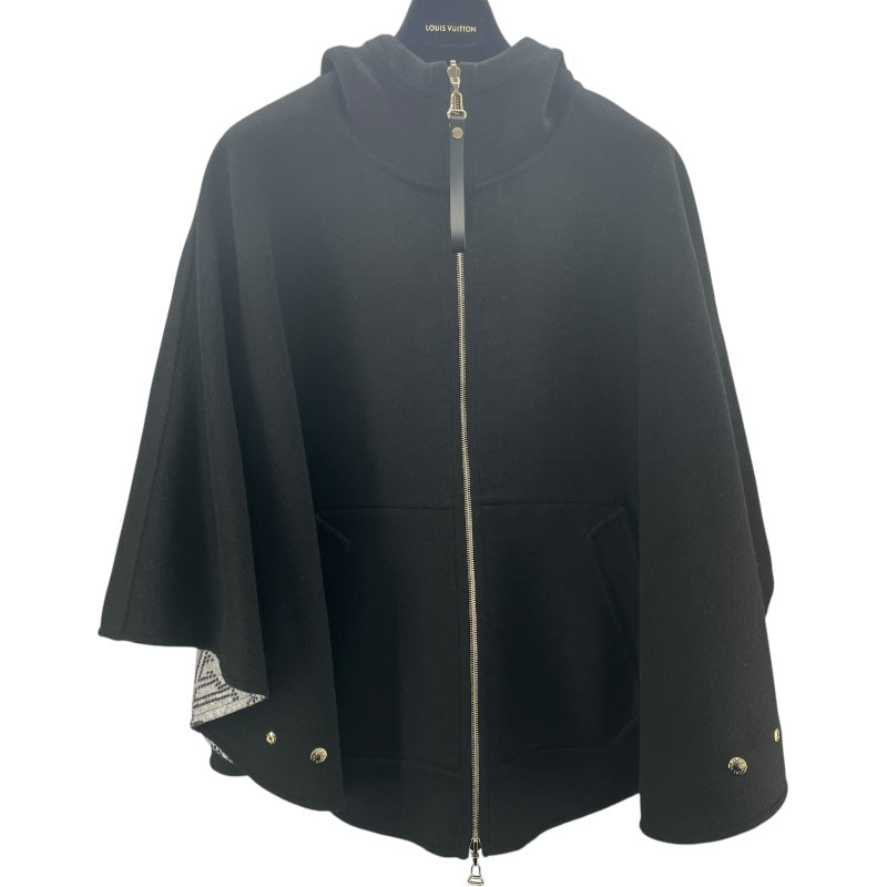ルイ・ヴィトン LOUIS VUITTON マヒナモノグラム リバーシブルポンチョ FSCO08 ネイビー ウール レディース ポンチョ