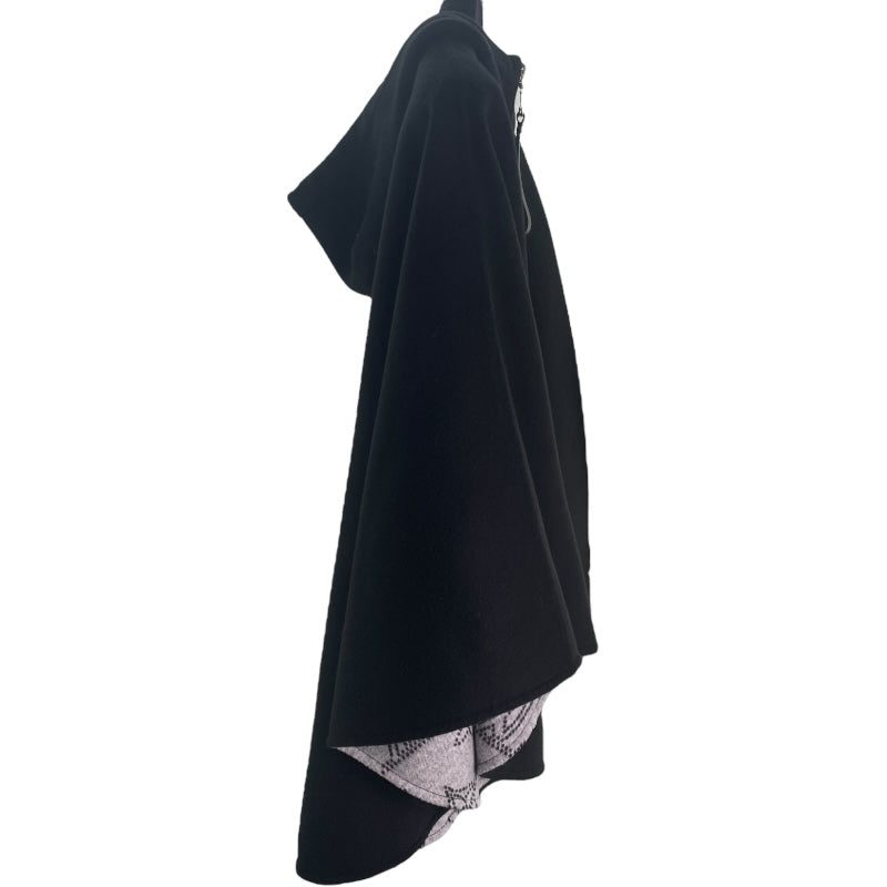 ルイ・ヴィトン LOUIS VUITTON マヒナモノグラム リバーシブルポンチョ FSCO08 ネイビー ウール レディース ポンチョ