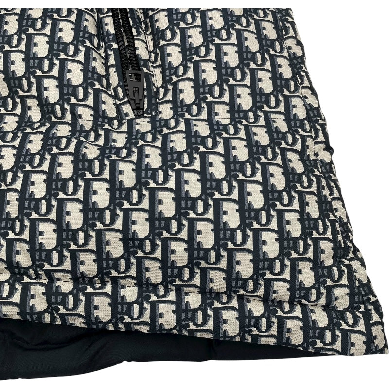 クリスチャン・ディオール Christian Dior オブリーク総柄パファージャケット 147C23A2968 グレー/ネイビー ポリエステル メンズ その他アウター