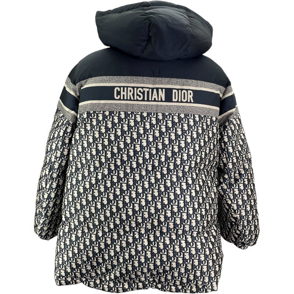 クリスチャン・ディオール Christian Dior オブリーク総柄パファージャケット 147C23A2968 グレー/ネイビー ポリエステル メンズ その他アウター