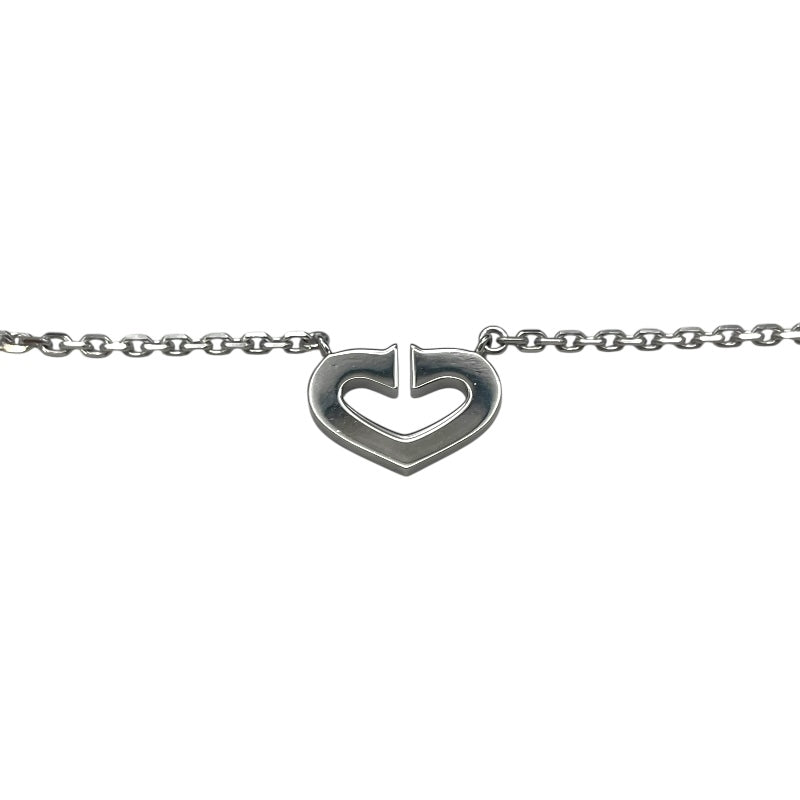 カルティエ Cartier Cハートダイヤネックレス ホワイトゴールド 750WG ジュエリー