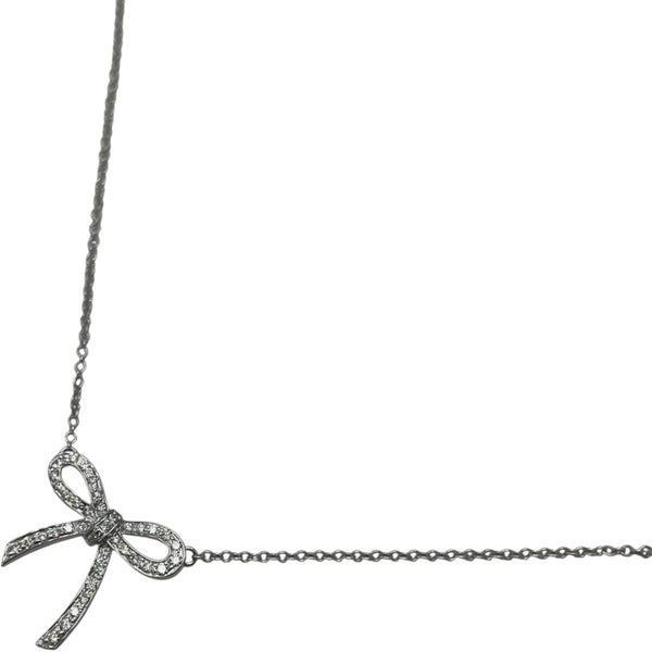 ティファニー TIFFANY＆CO ボウネックレス プラチナ Pt950 ジュエリー