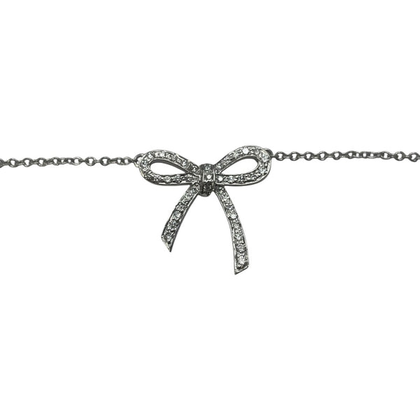 ティファニー TIFFANY＆CO ボウネックレス プラチナ Pt950 ジュエリー