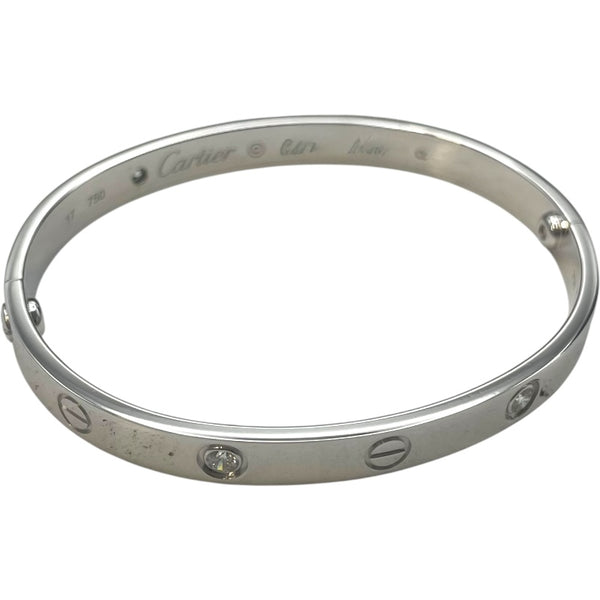 カルティエ Cartier ラブブレス 4Pダイヤ ホワイトゴールド 750WG ダイヤモンド ジュエリー