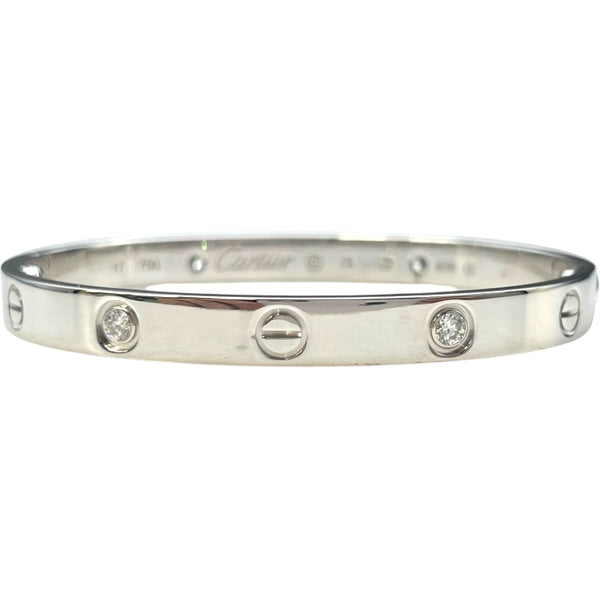 カルティエ Cartier ラブブレス 4Pダイヤ ホワイトゴールド 750WG ダイヤモンド ジュエリー