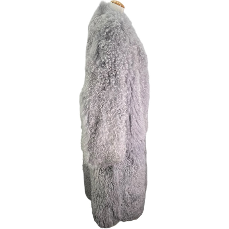 サルヴァトーレ・フェラガモ Salvatore Ferragamo ムートンロングコート 0766484 グレー レーヨン メンズ その他アウター