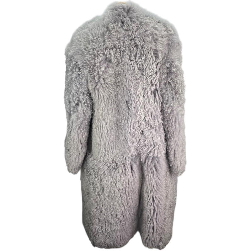 サルヴァトーレ・フェラガモ Salvatore Ferragamo ムートンロングコート 0766484 グレー レーヨン メンズ その他アウター
