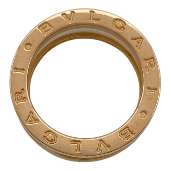 ブルガリ BVLGARI ビーゼロワンリング2バンド ピンクゴールド Au750 セラミック ジュエリー