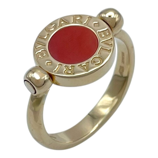 ブルガリ BVLGARI ブルガリブルガリフリップリング ゴールド 750 オニキス ジュエリー
