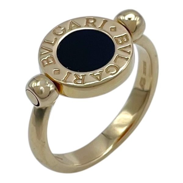 ブルガリ BVLGARI ブルガリブルガリフリップリング ゴールド 750 オニキス ジュエリー