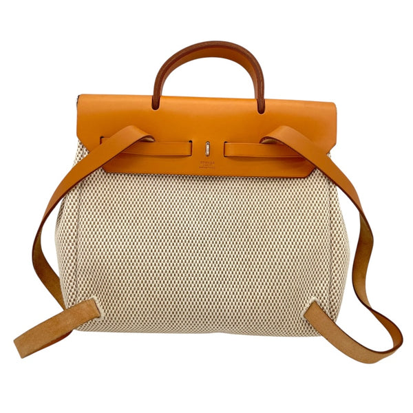 エルメス HERMES エールバッグアドPM □G刻印　（2003年製） ブラウン シルバー金具 キャドリーユ レディース リュック・デイパック