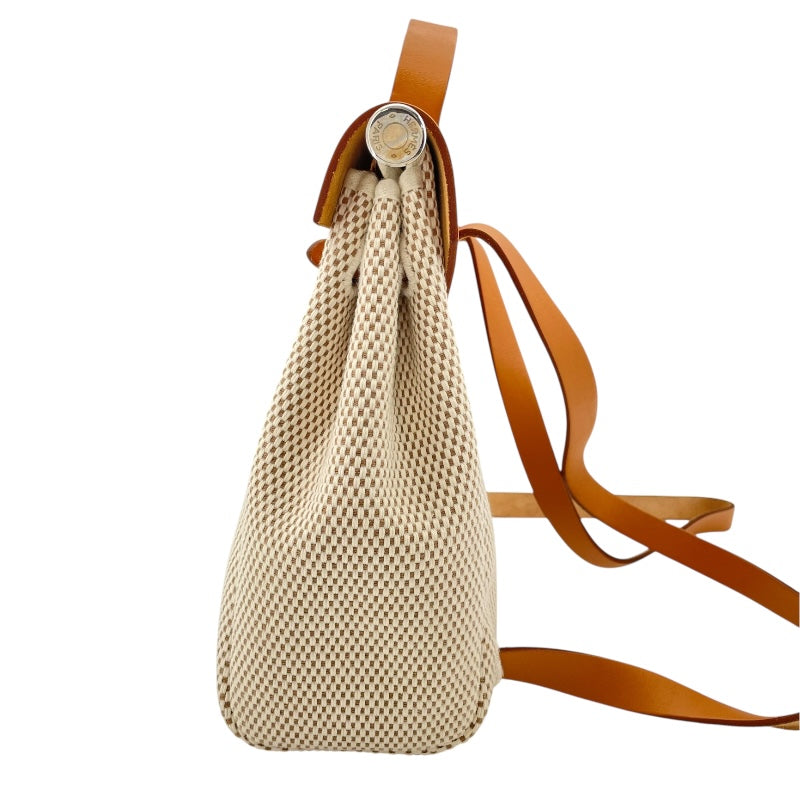 エルメス HERMES エールバッグアドPM □G刻印　（2003年製） ブラウン シルバー金具 キャドリーユ レディース リュック・デイパック