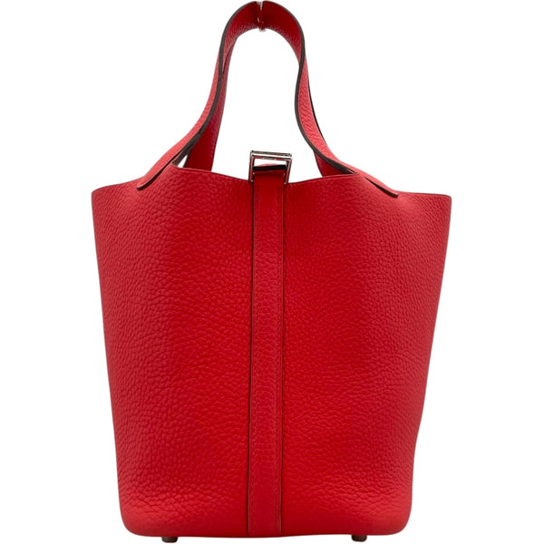 エルメス HERMES ピコタンロックPM Z刻 ローズテキサス SV金具 トリヨン レディース ハンドバッグ