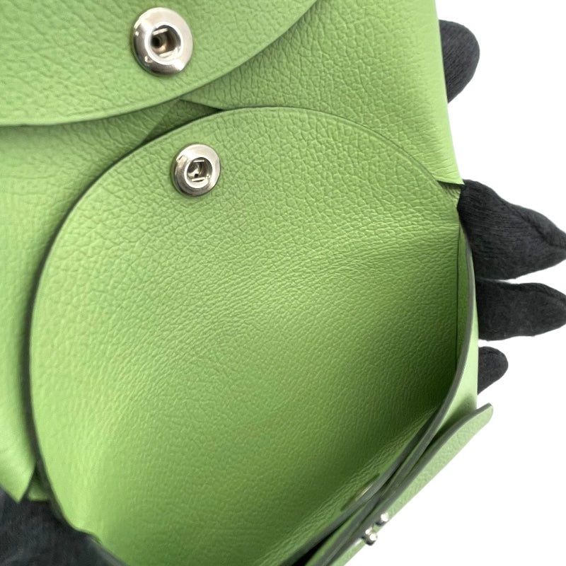 エルメス HERMES カルヴィデュオ B刻 ヴェールクリケット SV金具 エバーカラー レディース 二つ折り財布