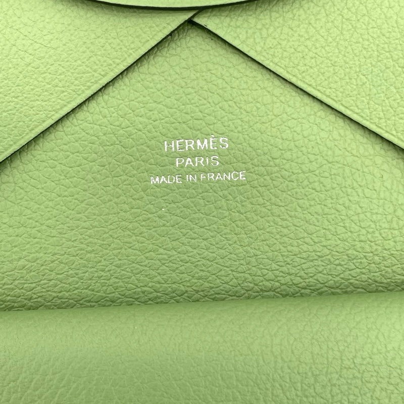 エルメス HERMES カルヴィデュオ B刻 ヴェールクリケット SV金具 エバーカラー レディース 二つ折り財布