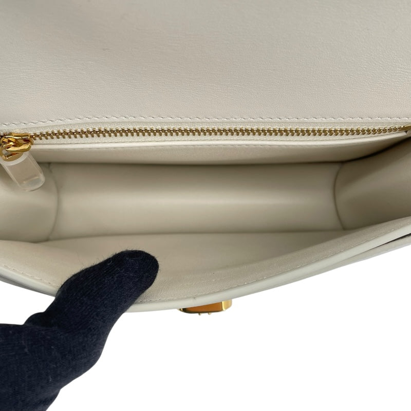 セリーヌ CELINE ティーン CELINE ジョセフィーヌバッグ アイボリー レザー レディース ショルダーバッグ セリーヌ CELINE ティーン CELINE ジョセフィーヌバッグ アイボリー