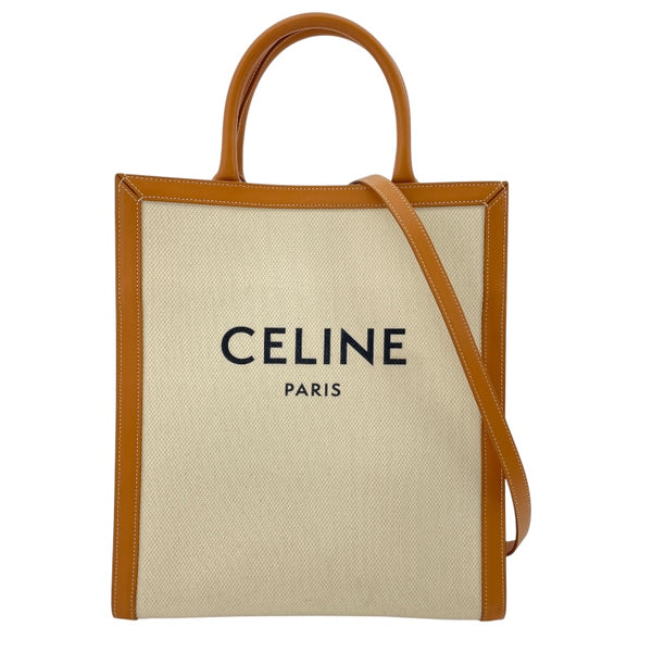 セリーヌ CELINE スモールバーティカル　カバ 192082BNZ ベージュ キャンバス レディース トートバッグ