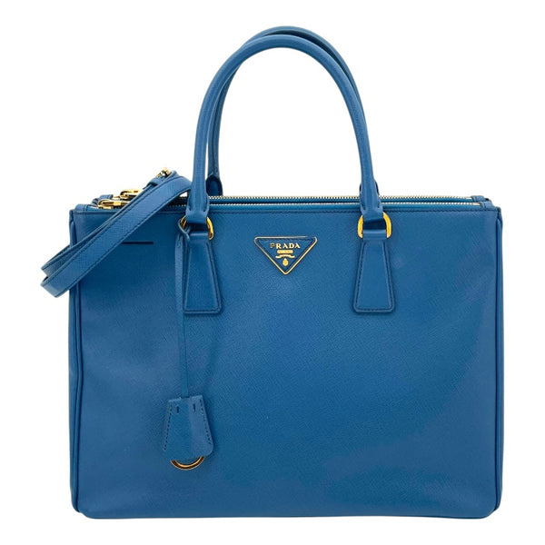 プラダ PRADA ガレリア ラージ ブルー サフィアーノ レディース ハンドバッグ