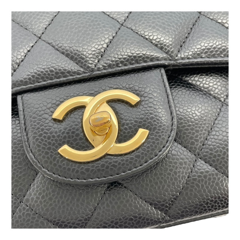 シャネル CHANEL マトラッセ34 A58601 24番台 ブラック GD金具 キャビアスキン レディース ショルダーバッグ