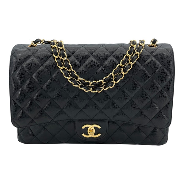 シャネル CHANEL マトラッセ34 A58601 24番台 ブラック GD金具 キャビアスキン レディース ショルダーバッグ