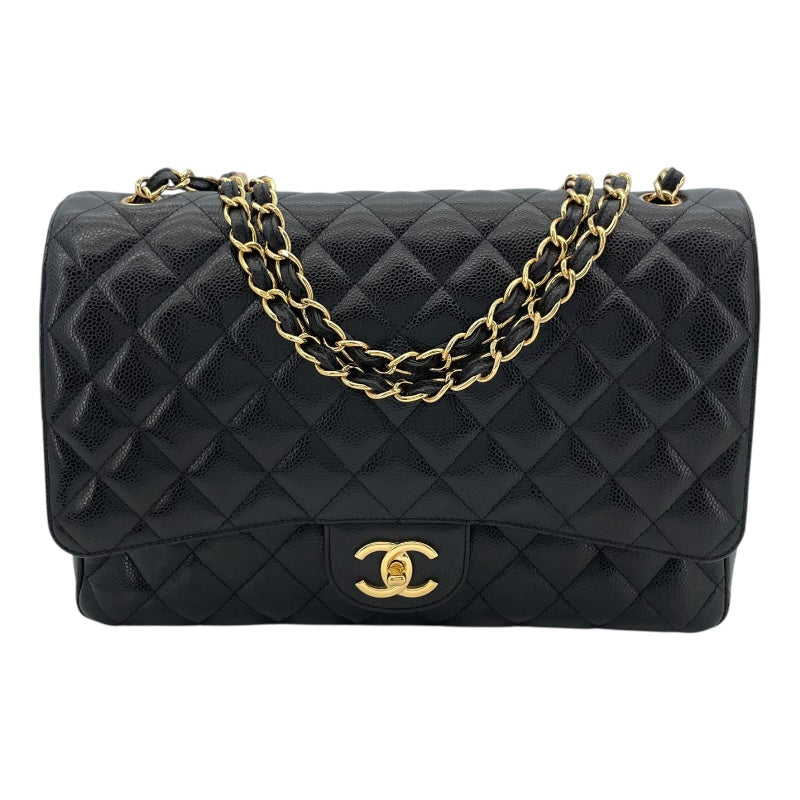 シャネル CHANEL マトラッセ34 A58601 24番台 ブラック GD金具 キャビアスキン レディース ショルダーバッグ
