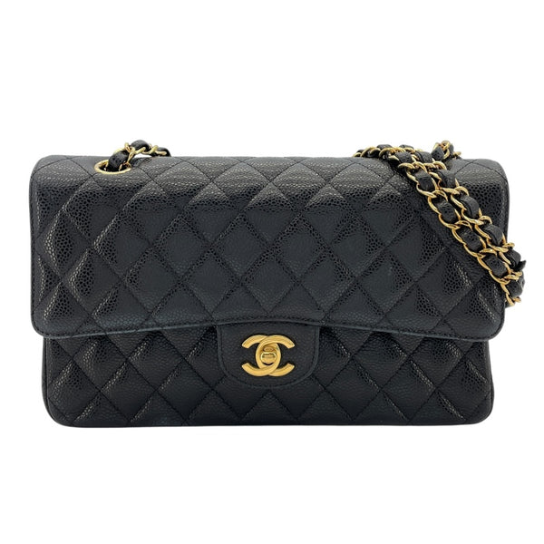 シャネル CHANEL マトラッセ25 A01112 ブラック GD金具 キャビアスキン レディース ショルダーバッグ