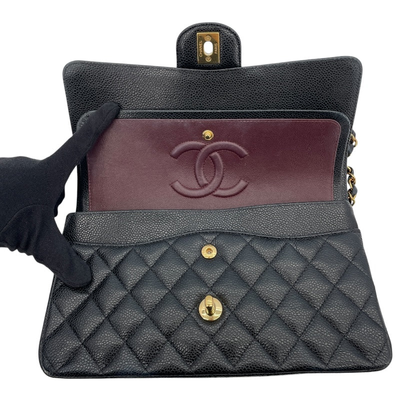 シャネル CHANEL マトラッセ25 A01112 ブラック GD金具 キャビアスキン レディース ショルダーバッグ
