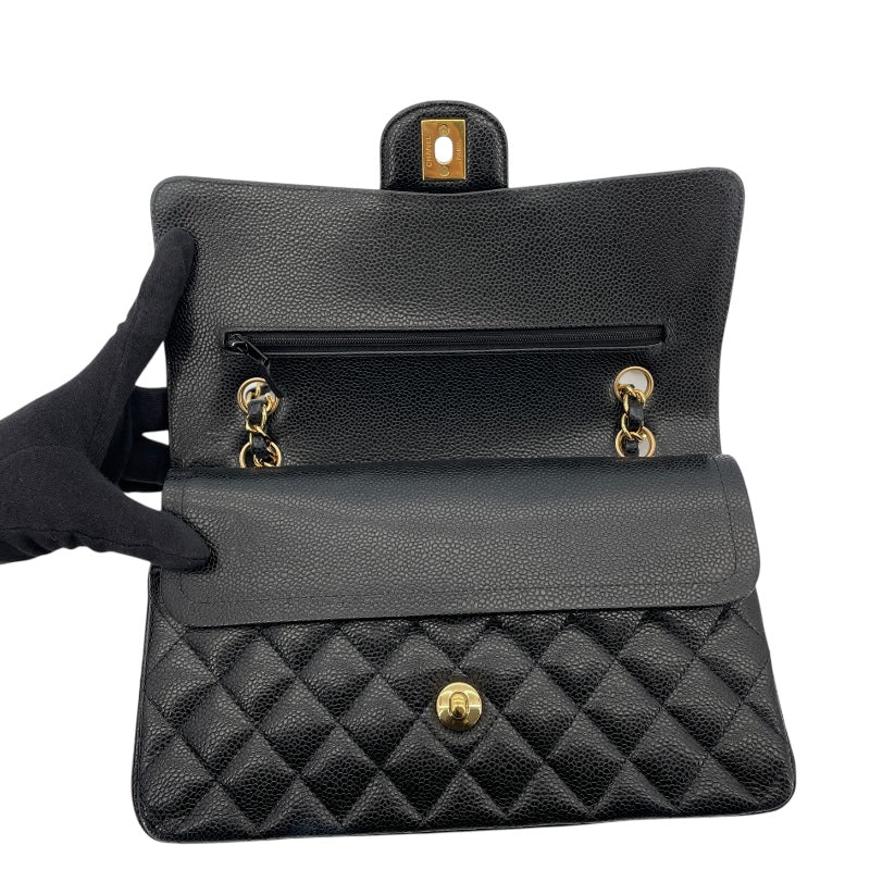 シャネル CHANEL マトラッセ25 A01112 ブラック GD金具 キャビアスキン レディース ショルダーバッグ