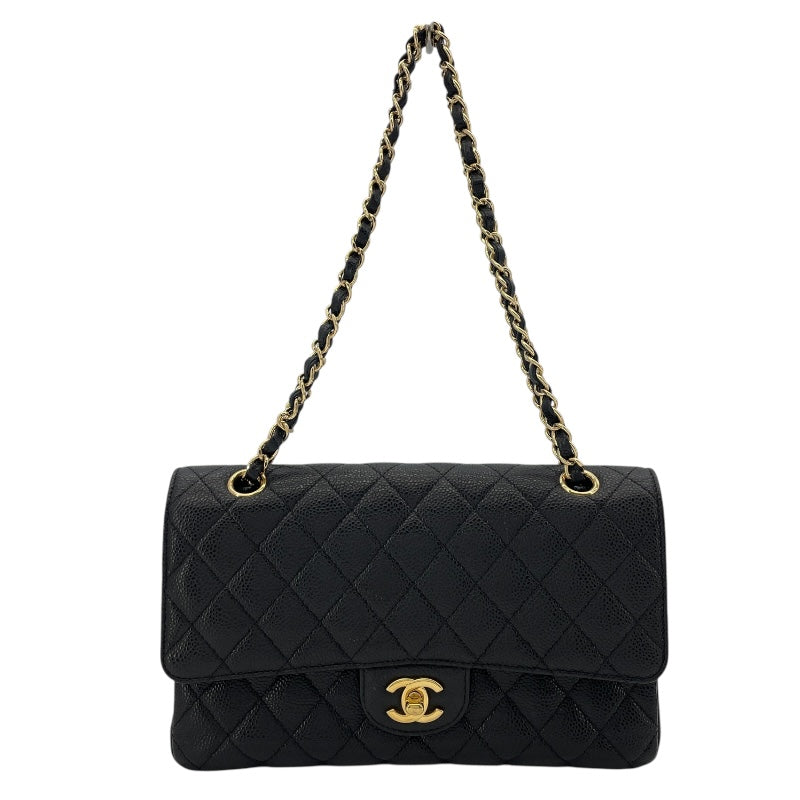 シャネル CHANEL マトラッセ25 A01112 17番台 ブラック GD金具 キャビアスキン レディース ショルダーバッグ