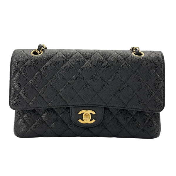 シャネル CHANEL マトラッセ25 A01112 17番台 ブラック GD金具 キャビアスキン レディース ショルダーバッグ