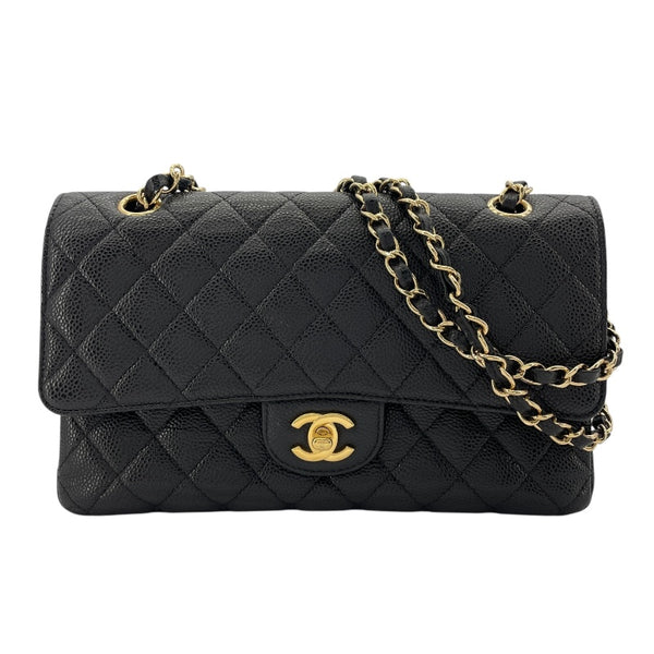 シャネル CHANEL マトラッセ25 A01112 17番台 ブラック GD金具 キャビアスキン レディース ショルダーバッグ