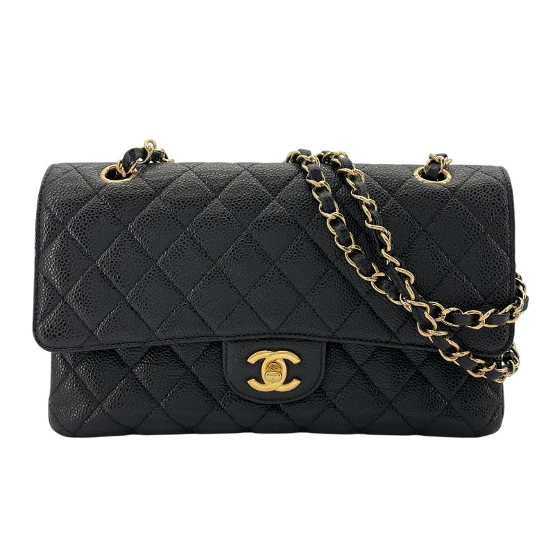 シャネル CHANEL マトラッセ25 A01112 17番台 ブラック GD金具 キャビアスキン レディース ショルダーバッグ